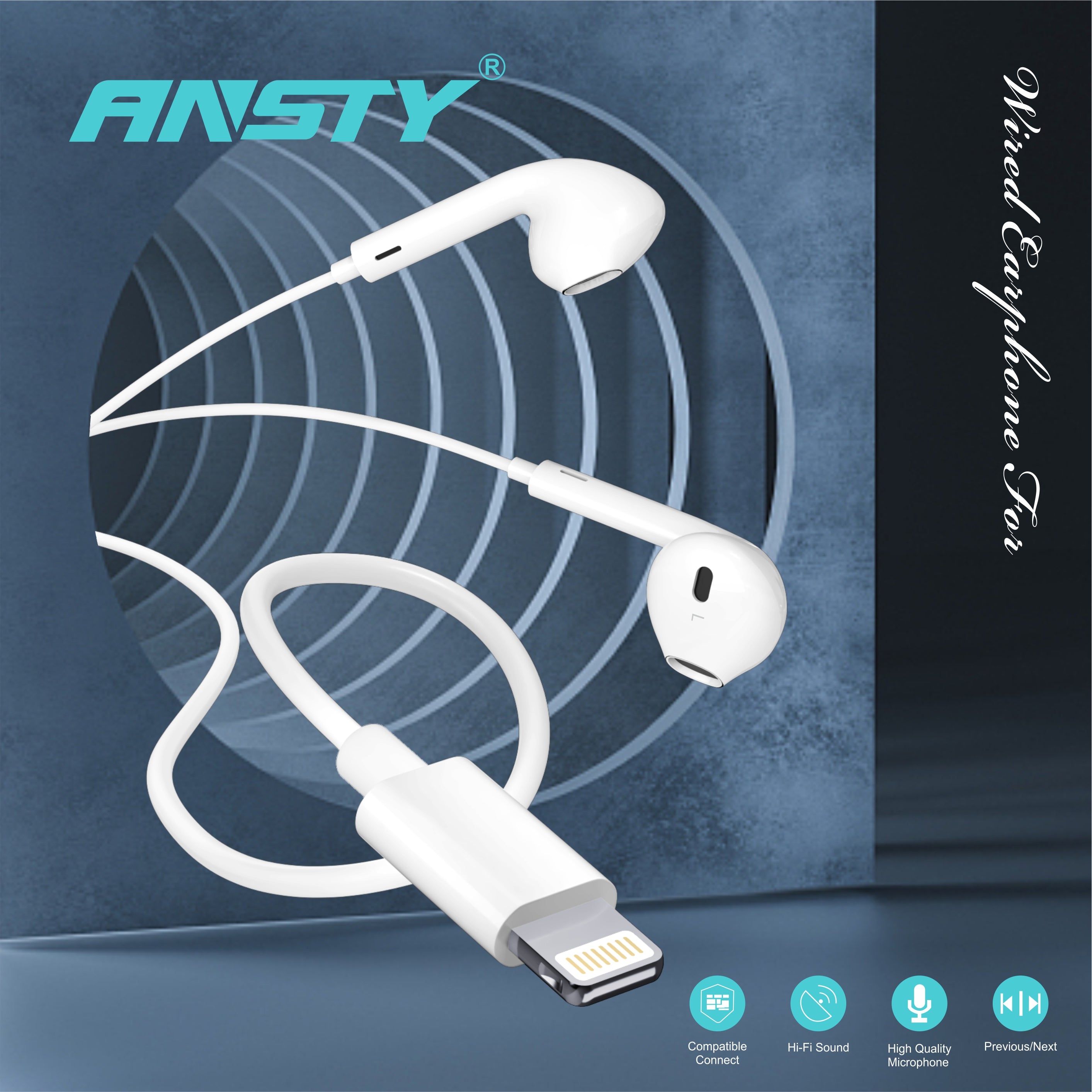 E-033 Lightning Wired Earphones