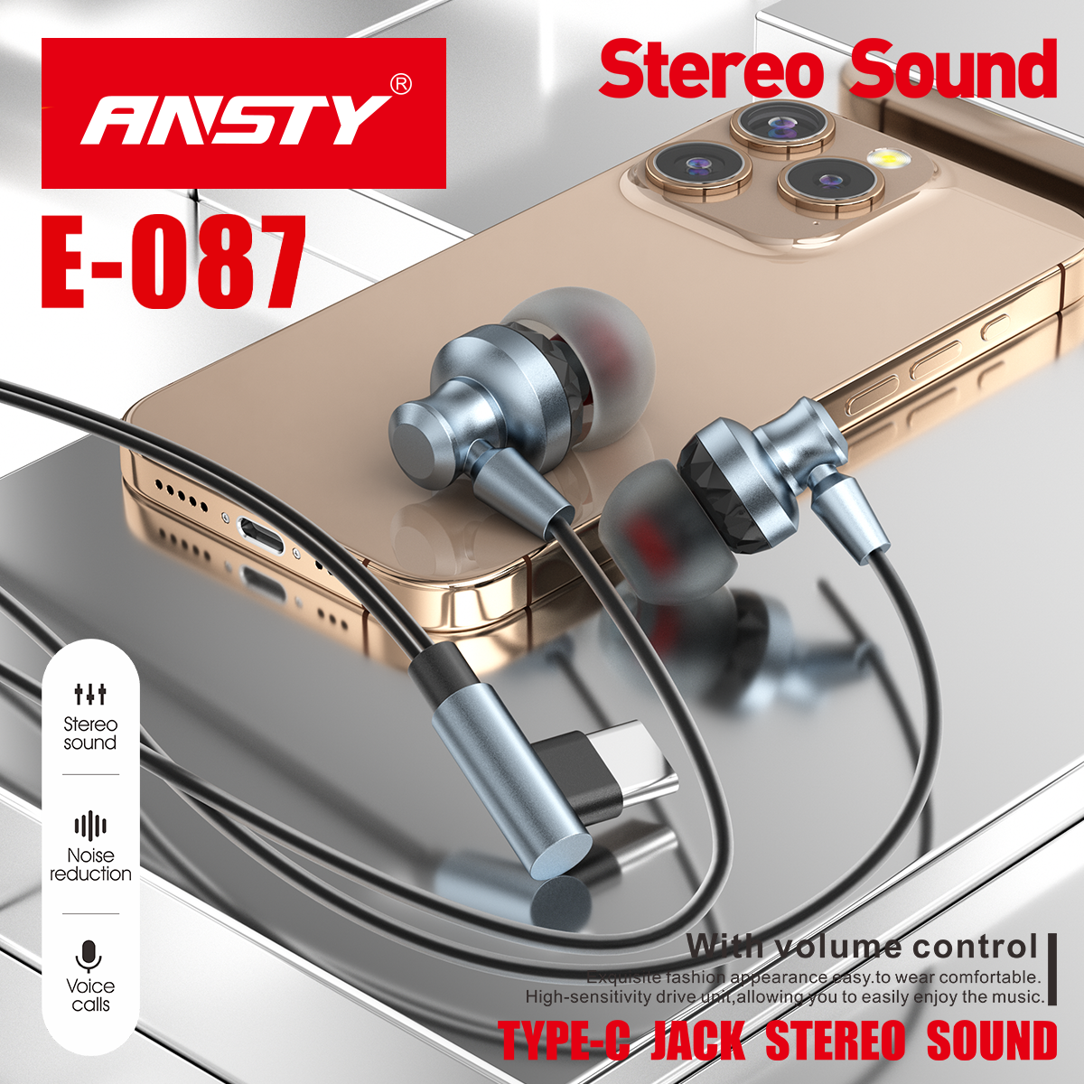 E-087 TYPE-C EARPHONES