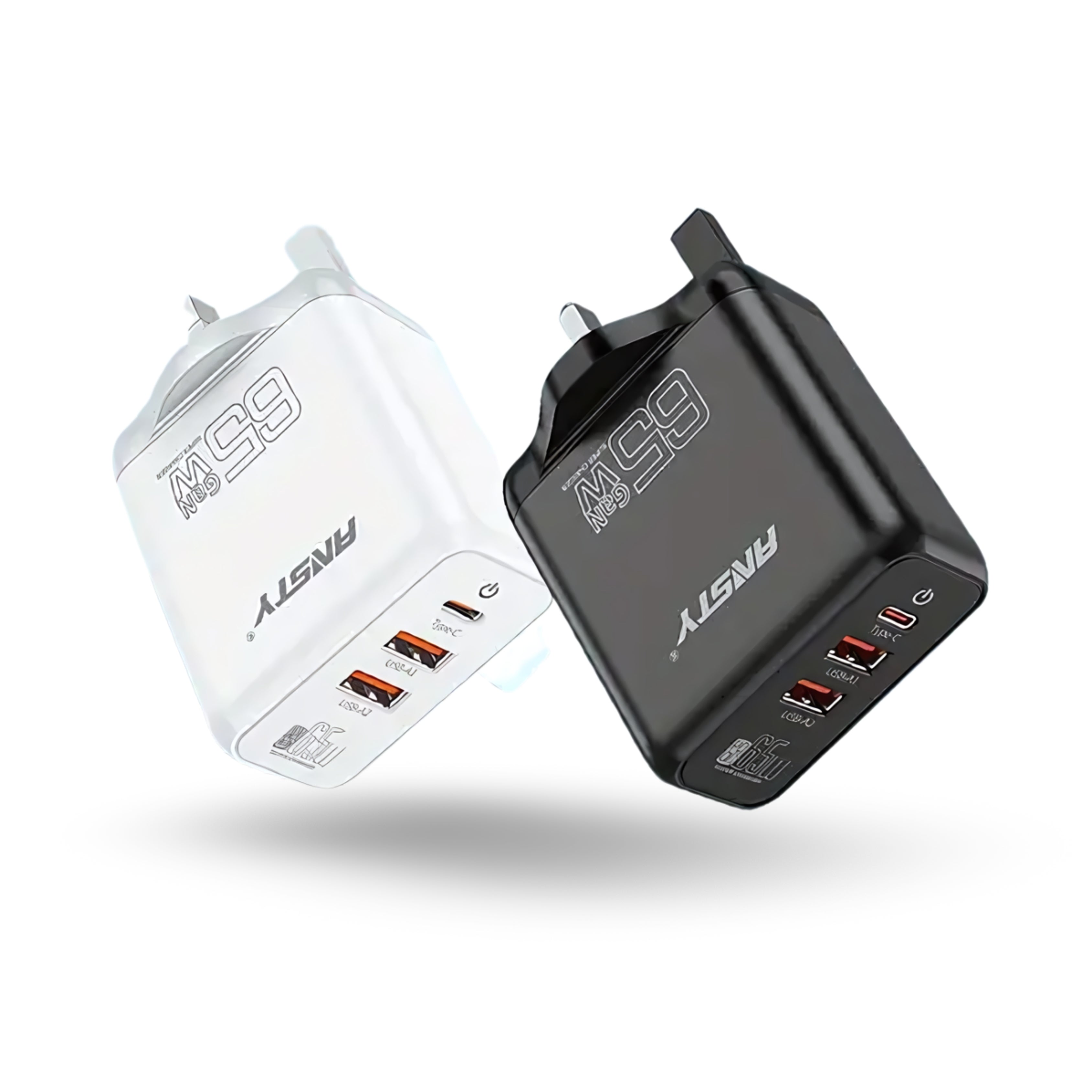 GNK-01-PT 65W GaN Fast Charger (2 USB-A + 1 USB-C)