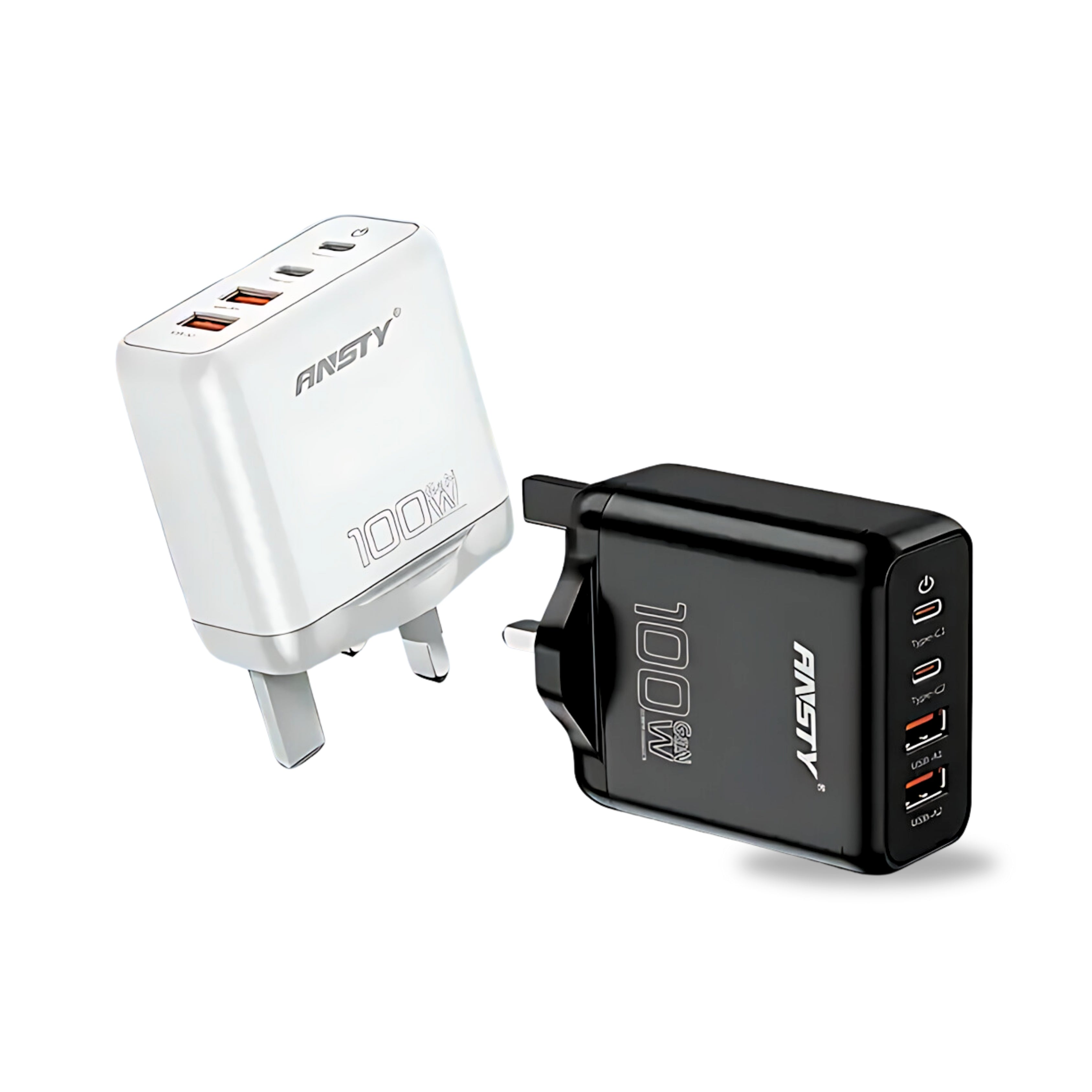 GNK-03-PT 100W GaN Fast Charger – 2 USB-C + 2 USB-A | CN Plug