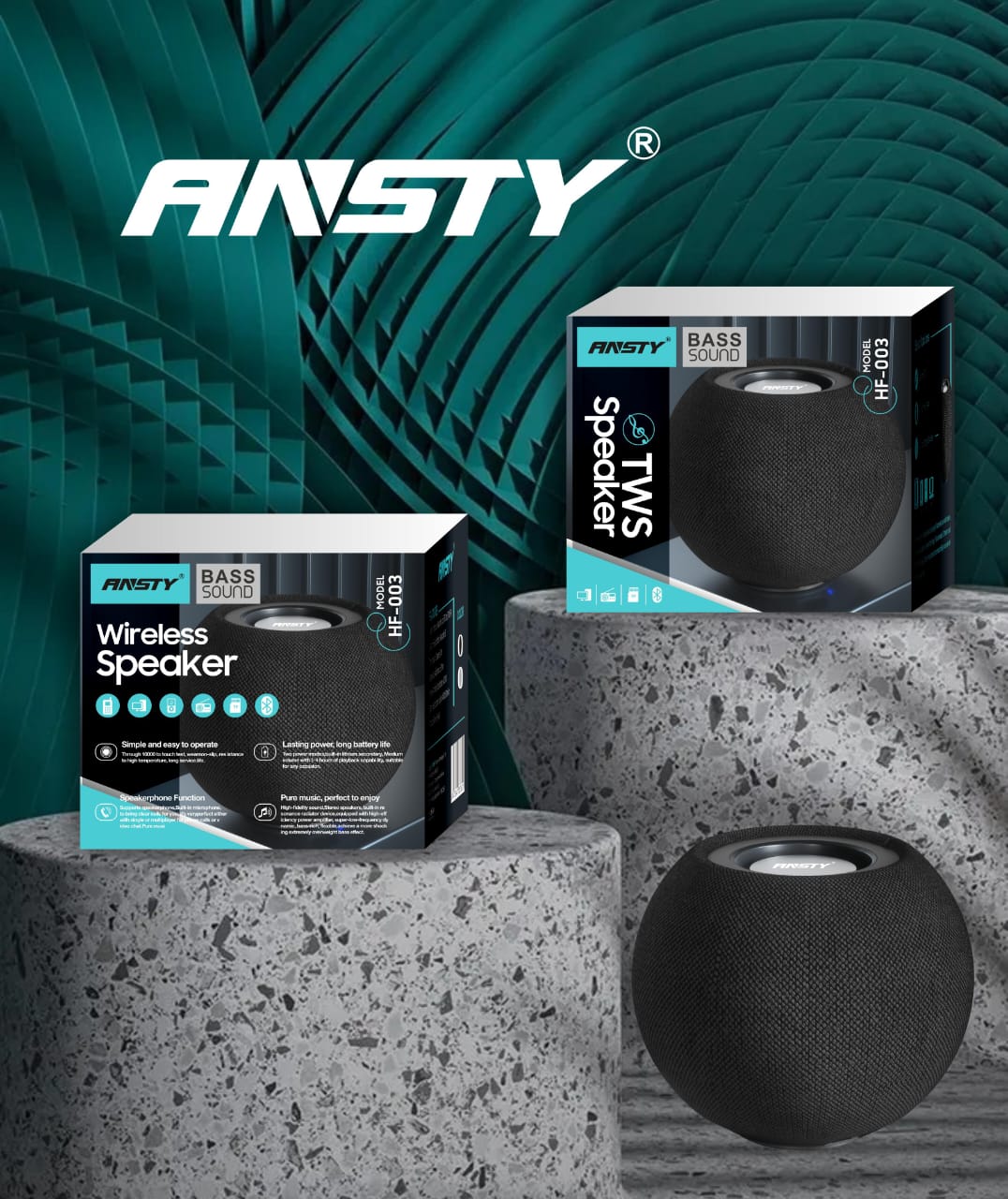 Bass Sound Portable Mini Wireless Speaker HF-003