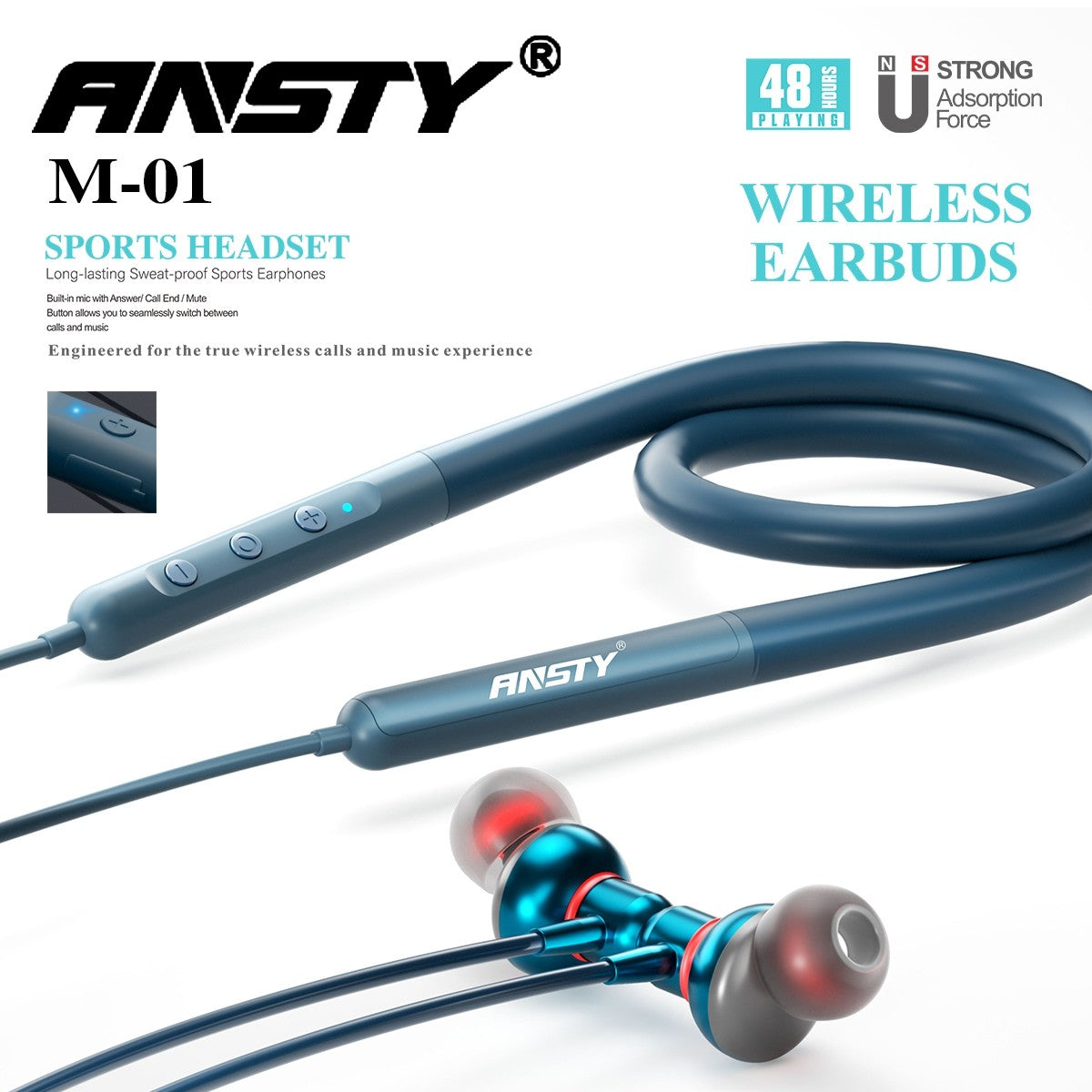 Bluetooth Sport Neckband Headset M-01