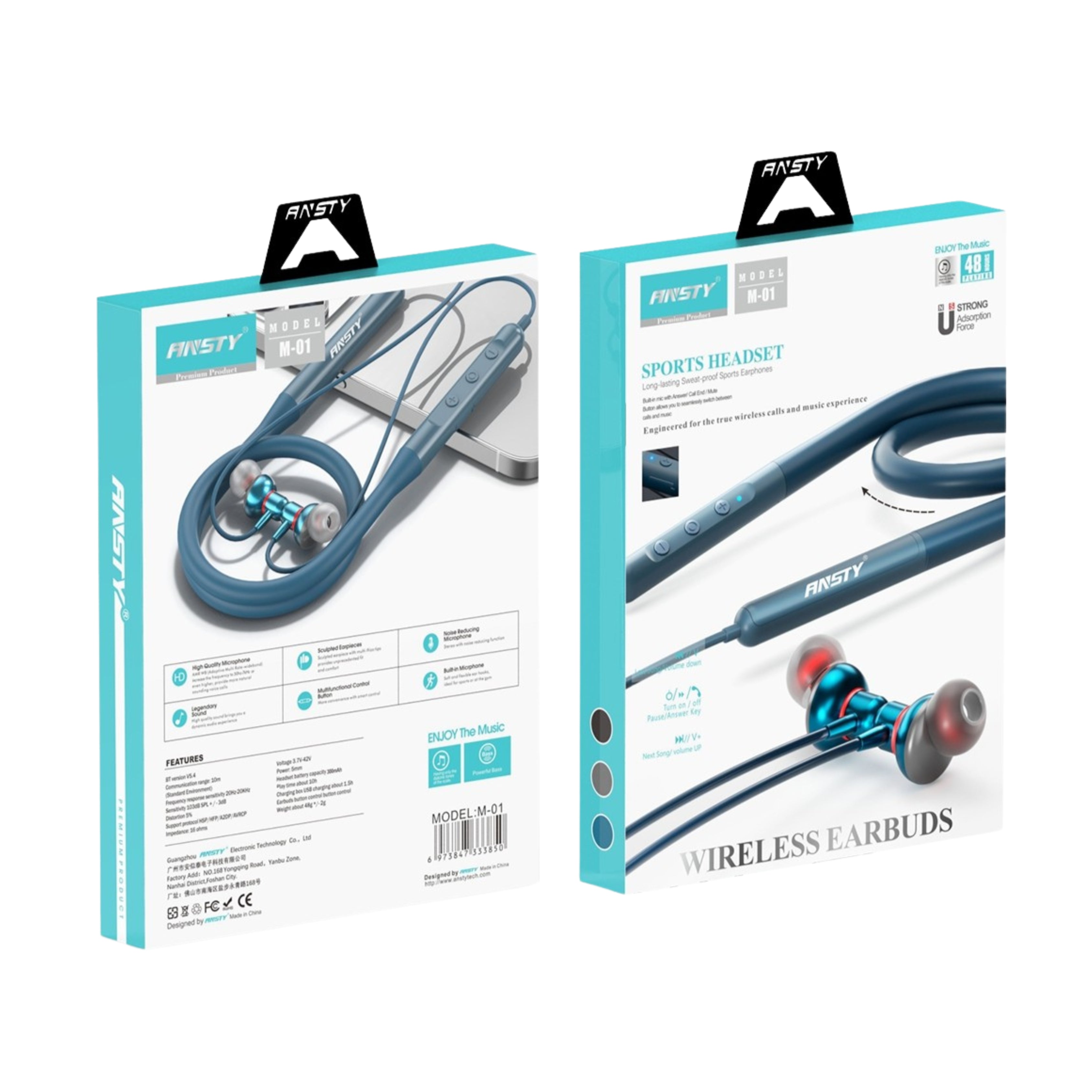 Bluetooth Sport Neckband Headset M-01