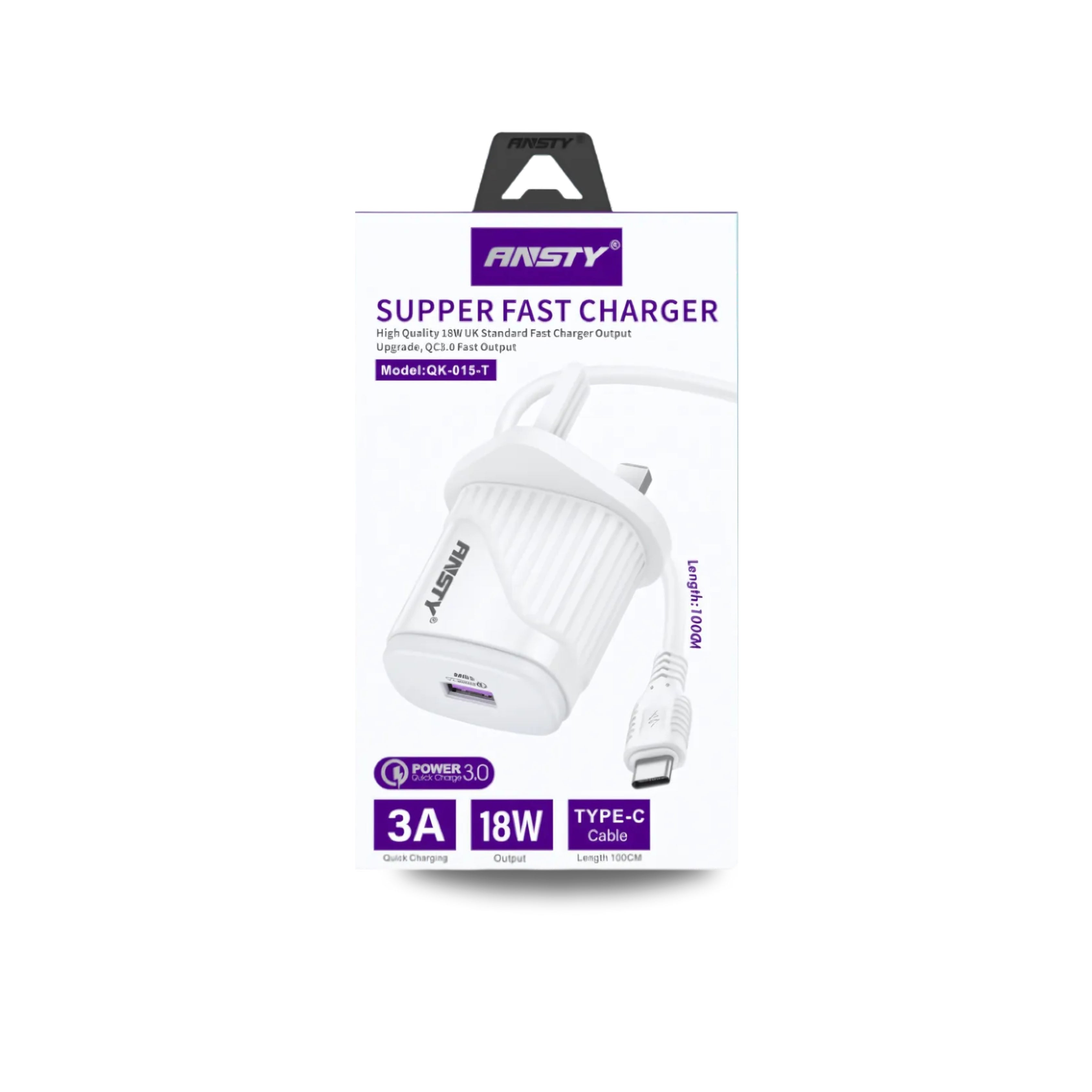 18W Type-C Super Fast Charger QK-015-T