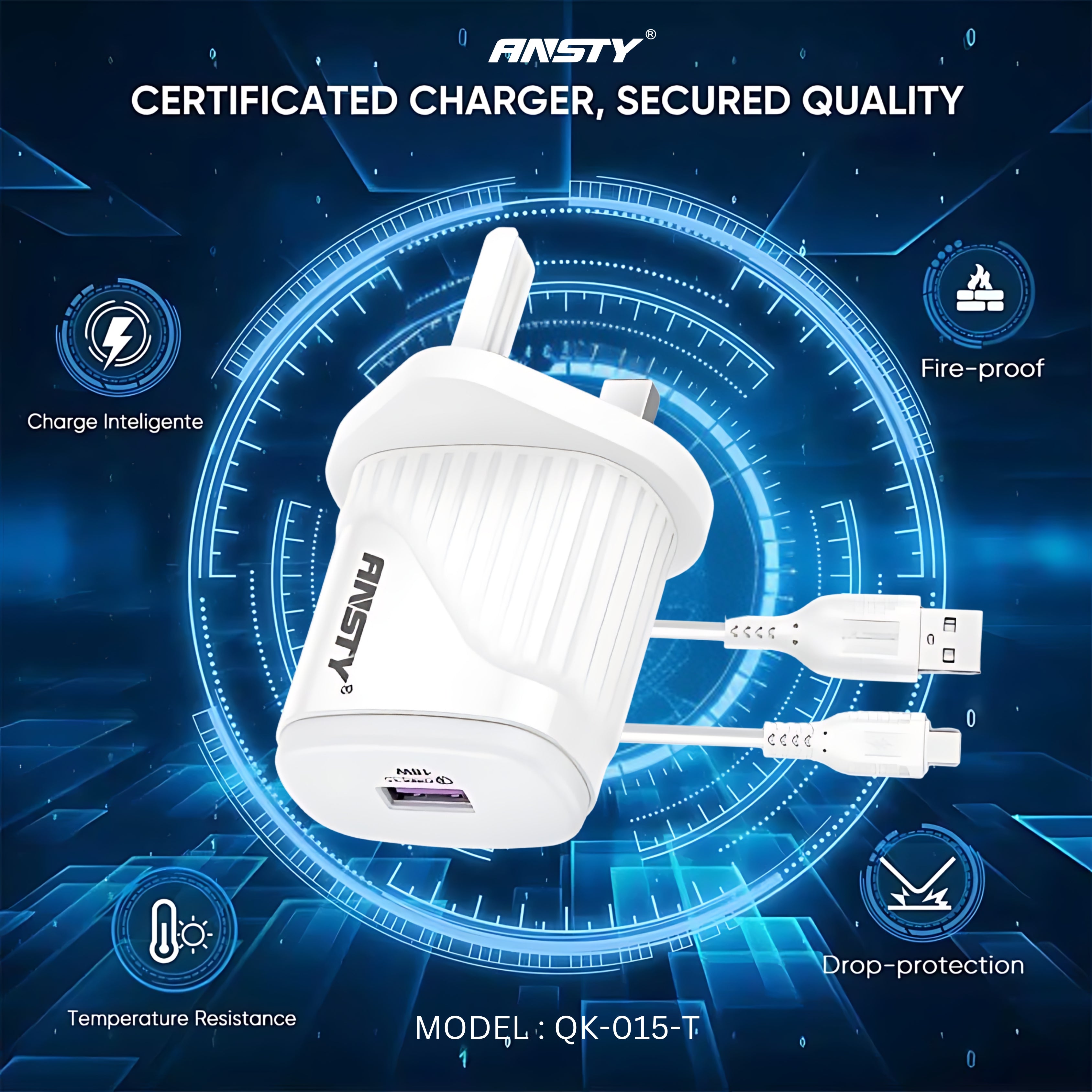 18W Type-C Super Fast Charger QK-015-T