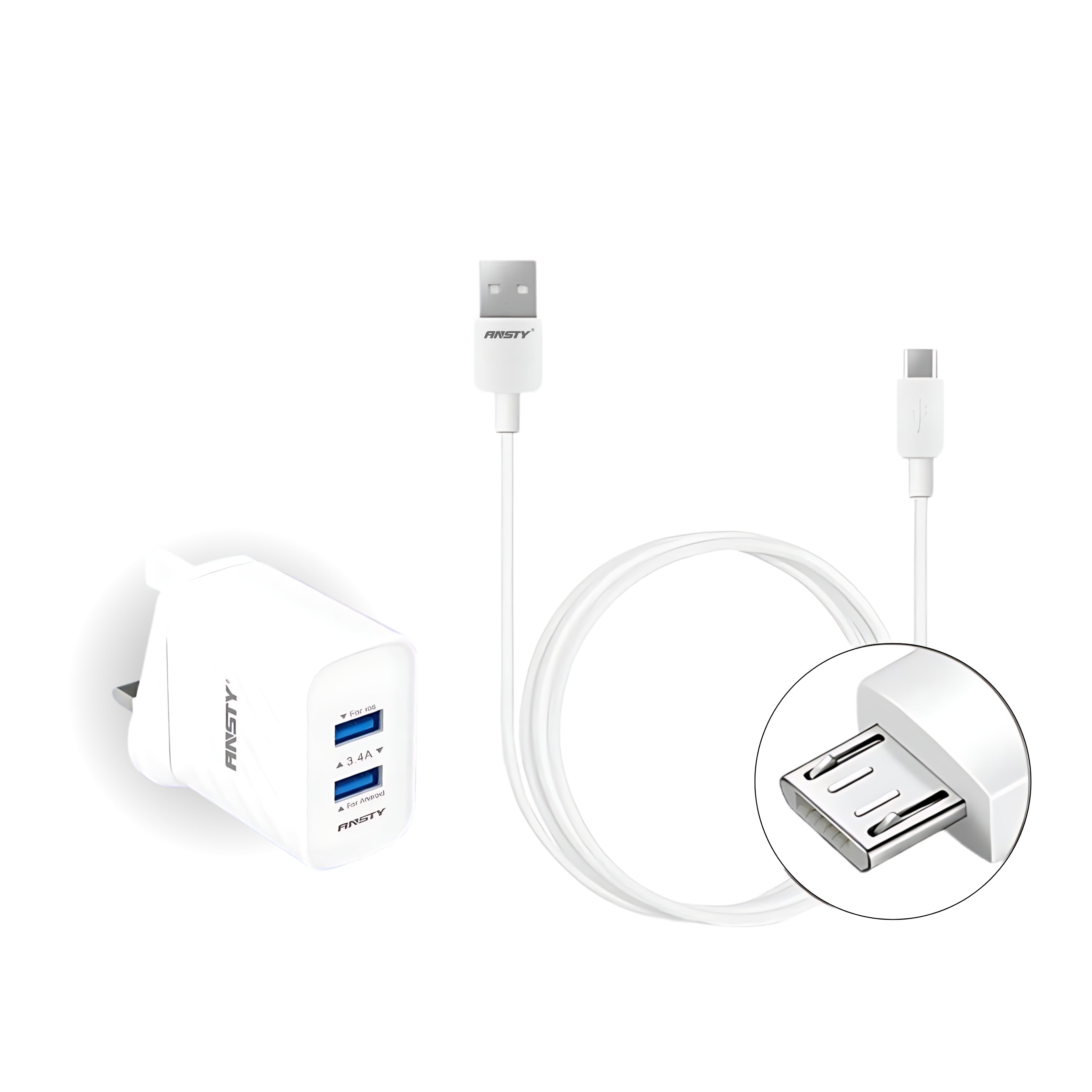 3.4A Travel Home Charging Adapter For Micro CK-018-A