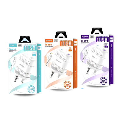 LED 1USB Lightning 3.1A  Fast Charger QK-027-I