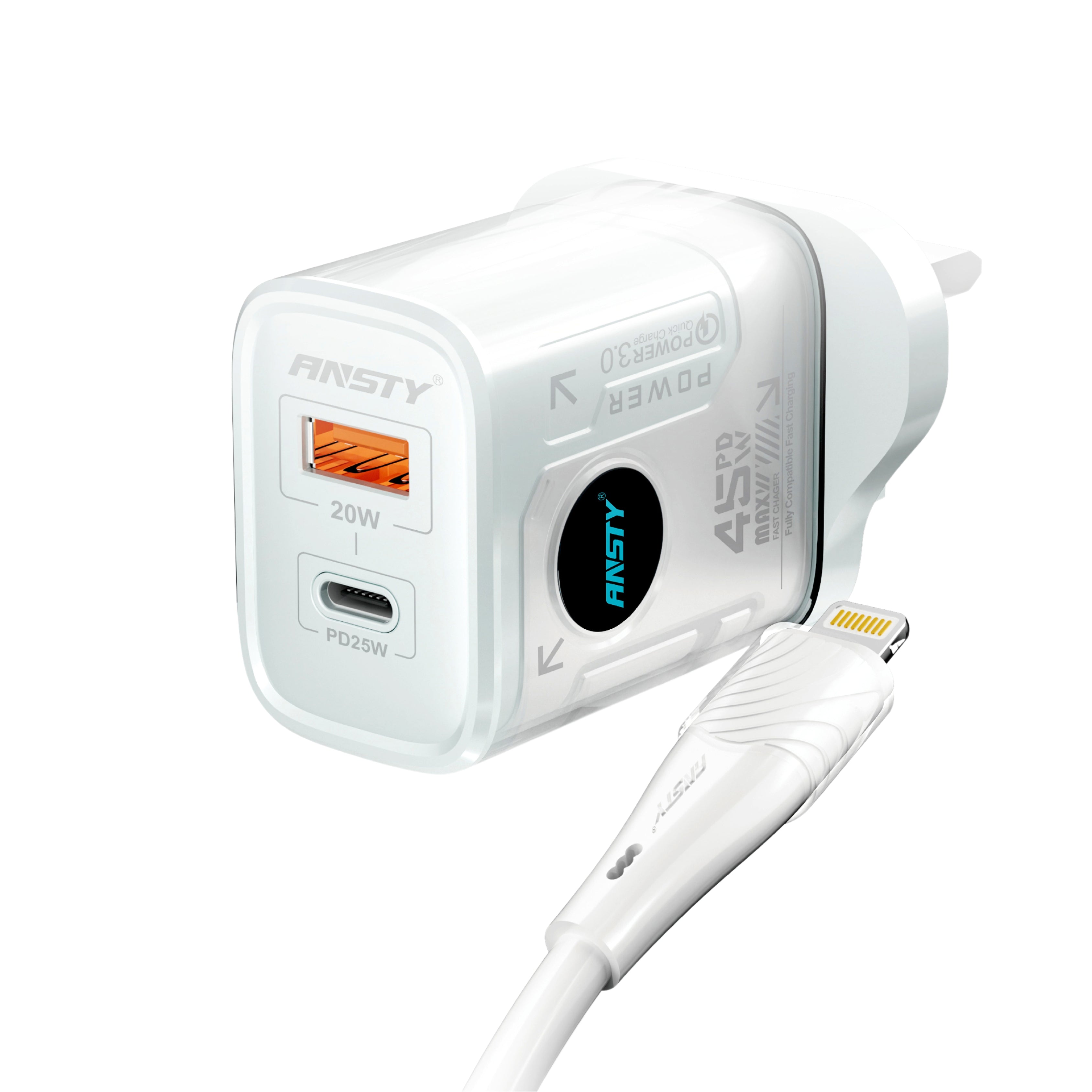 PD 45W Fast Charging Adapter QK-029-PT