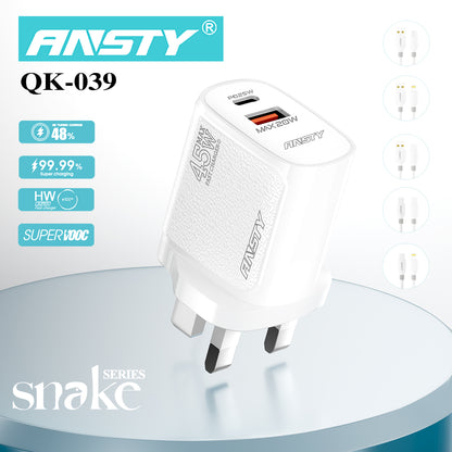 SNAKE SERIES LIGHTNING CHARGING ADAPTER QK-039-I