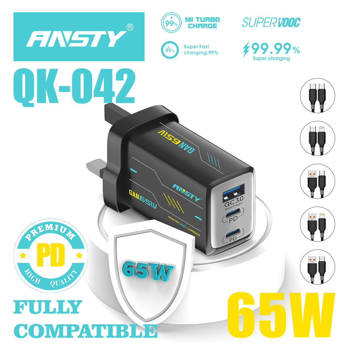 65W Charging Adapter QK-042-PT
