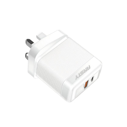 PD 20W + 18W Charging Adapter with Type-C to Type-C Cable QK-08-PT