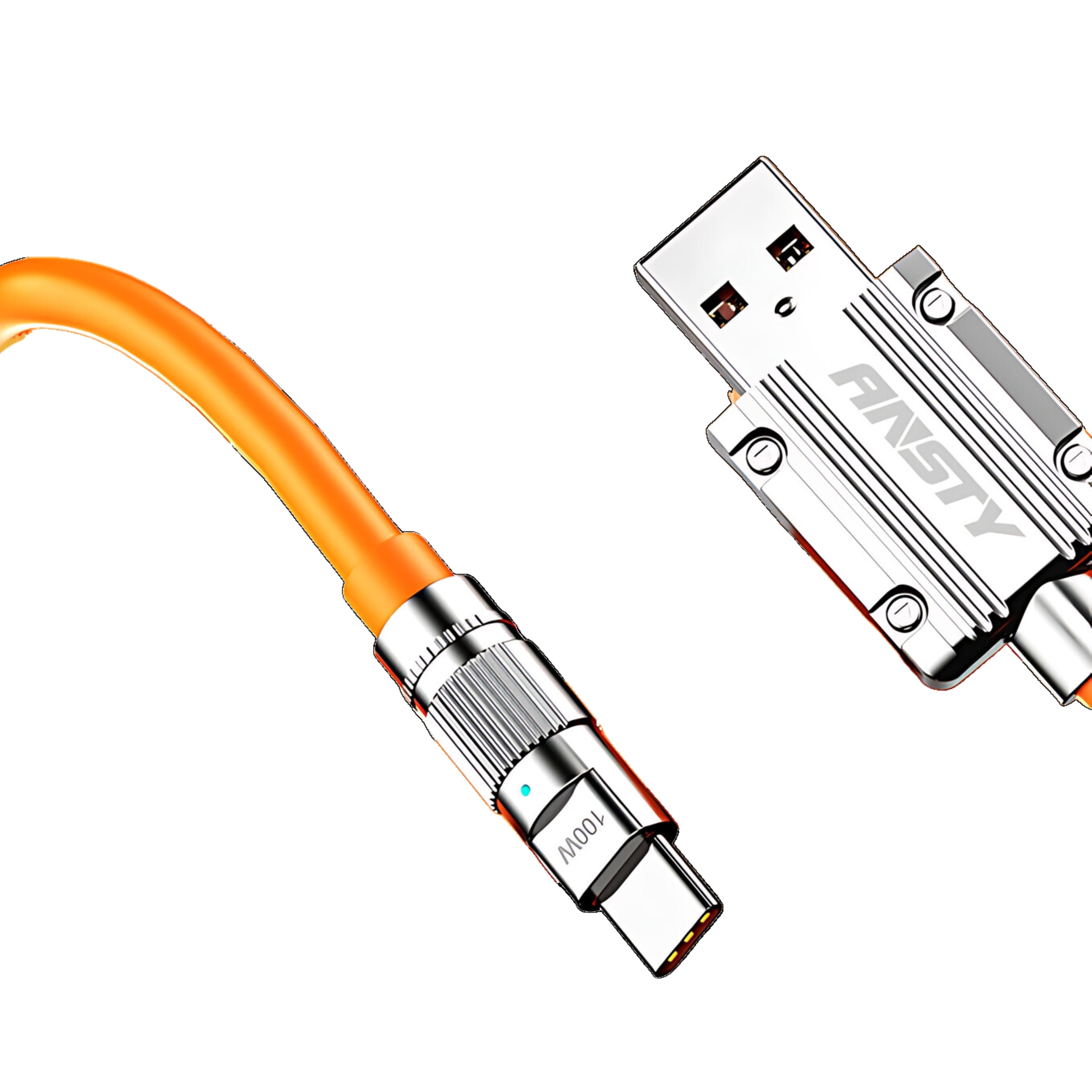 100W Type-C Fireproof Silicone Data Cable S-050-T