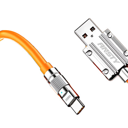 100W Type-C Fireproof Silicone Data Cable S-050-T