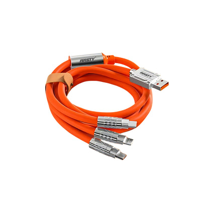 3 in 1 Silicone Fast Charging Cable with LED Light S-051