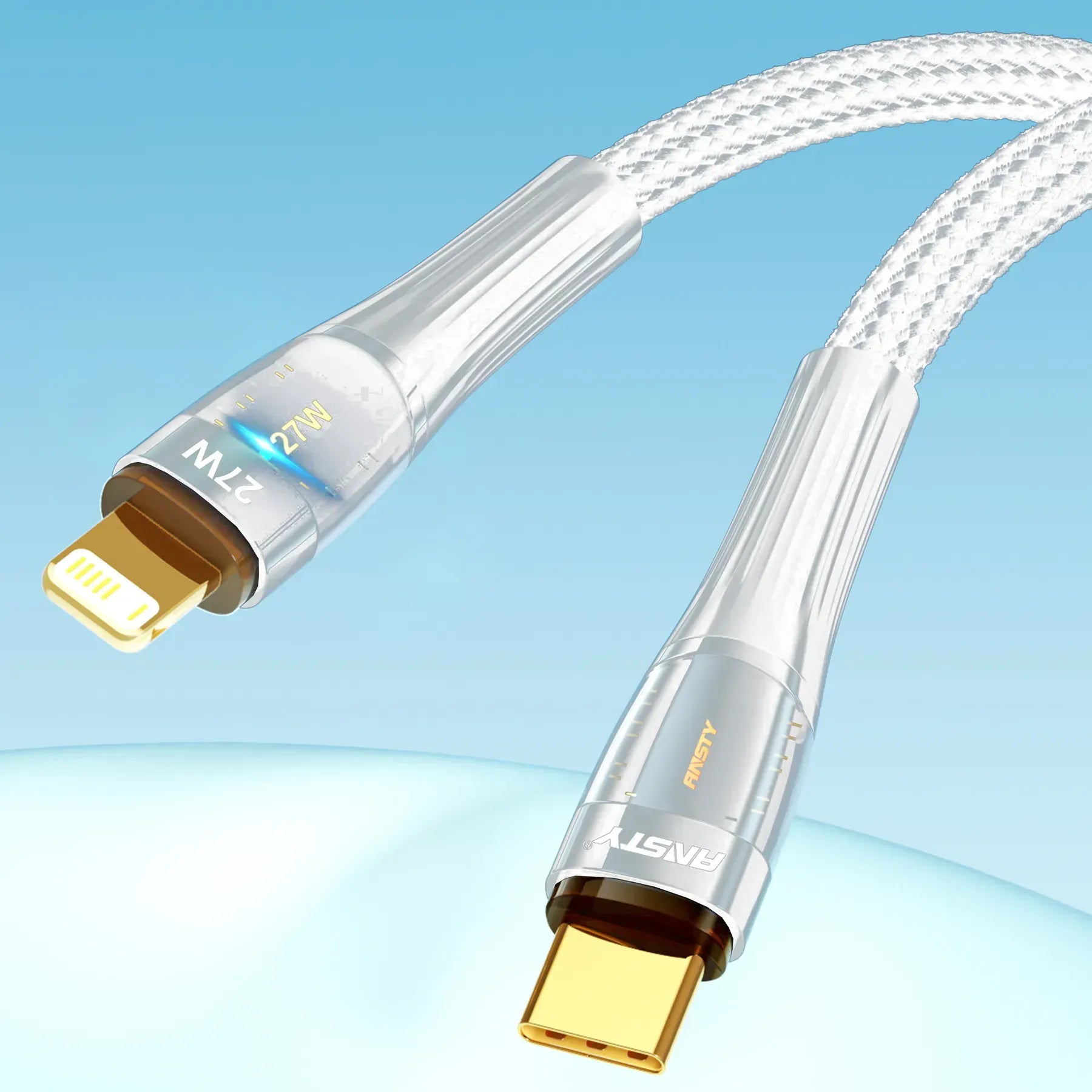 27W Fast Charging LED Type-C to Lightning Cable S-053-PI