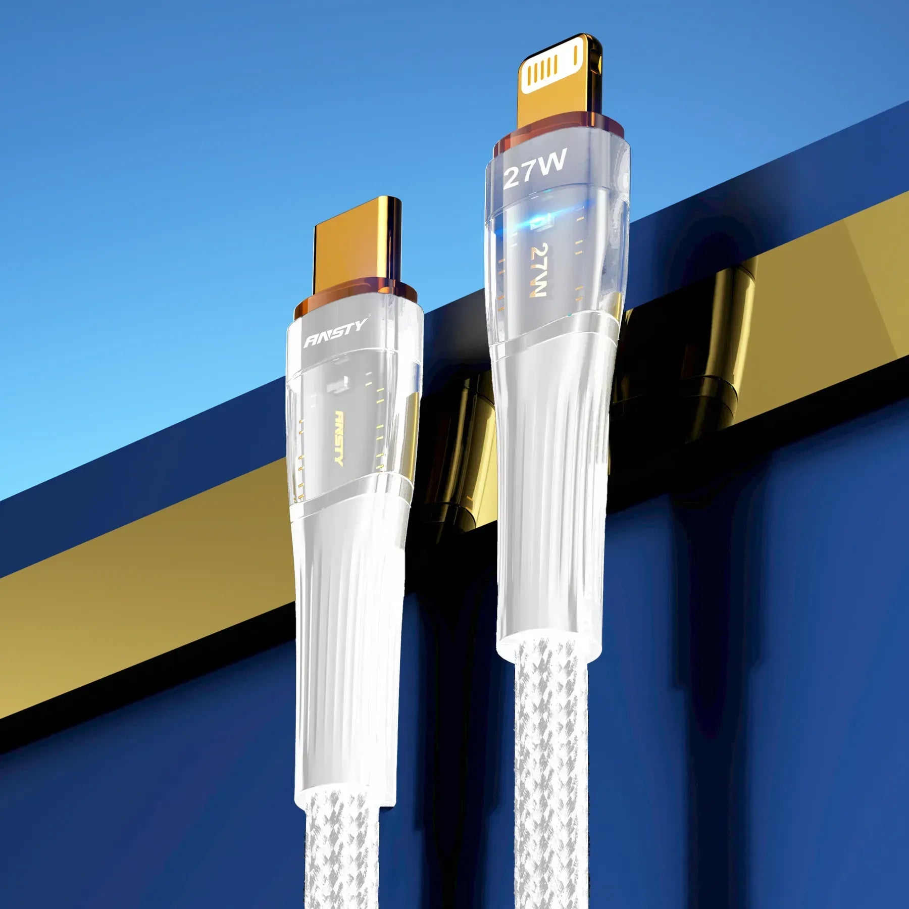 27W Fast Charging LED Type-C to Lightning Cable S-053-PI