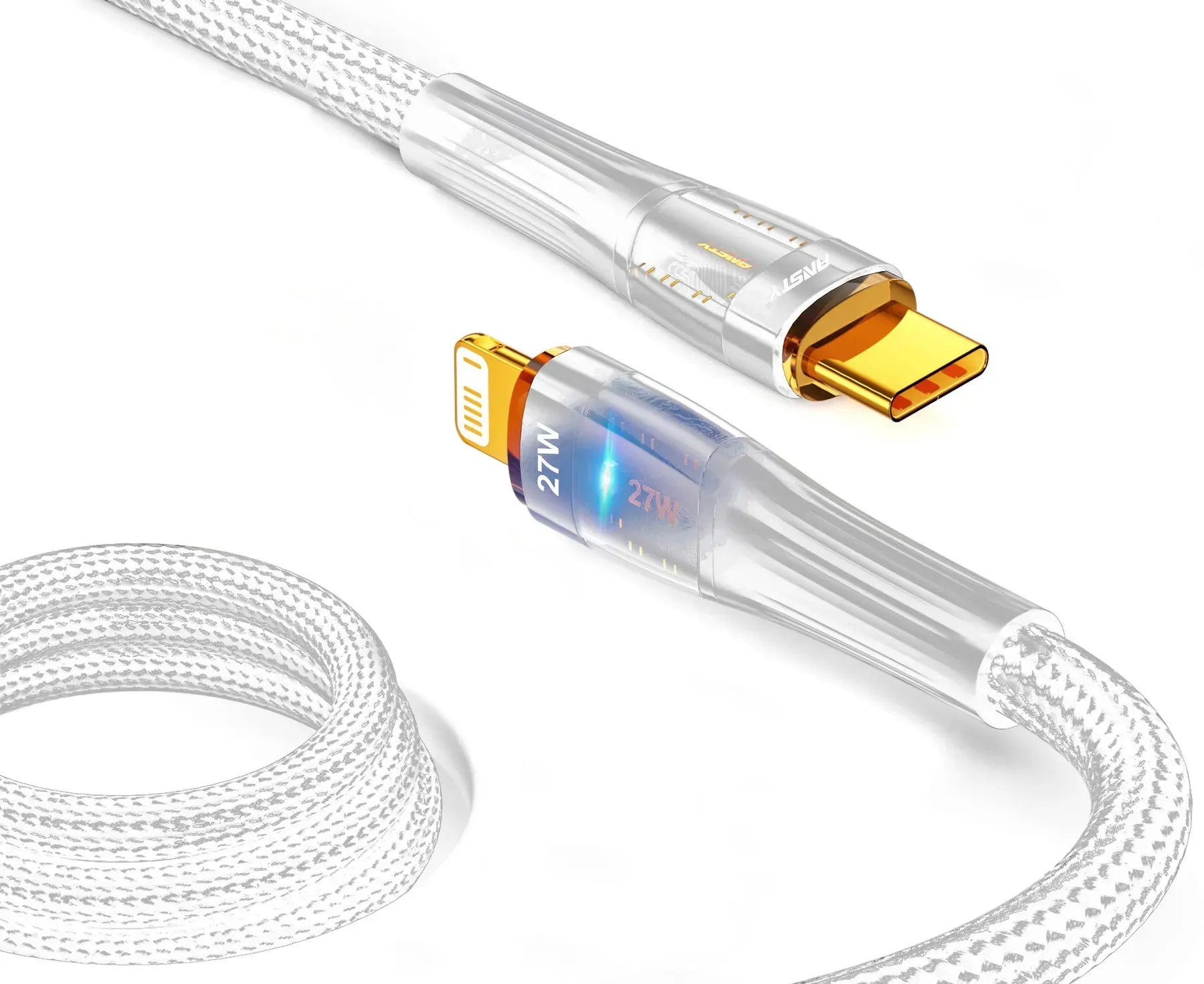 27W Fast Charging LED Type-C to Lightning Cable S-053-PI