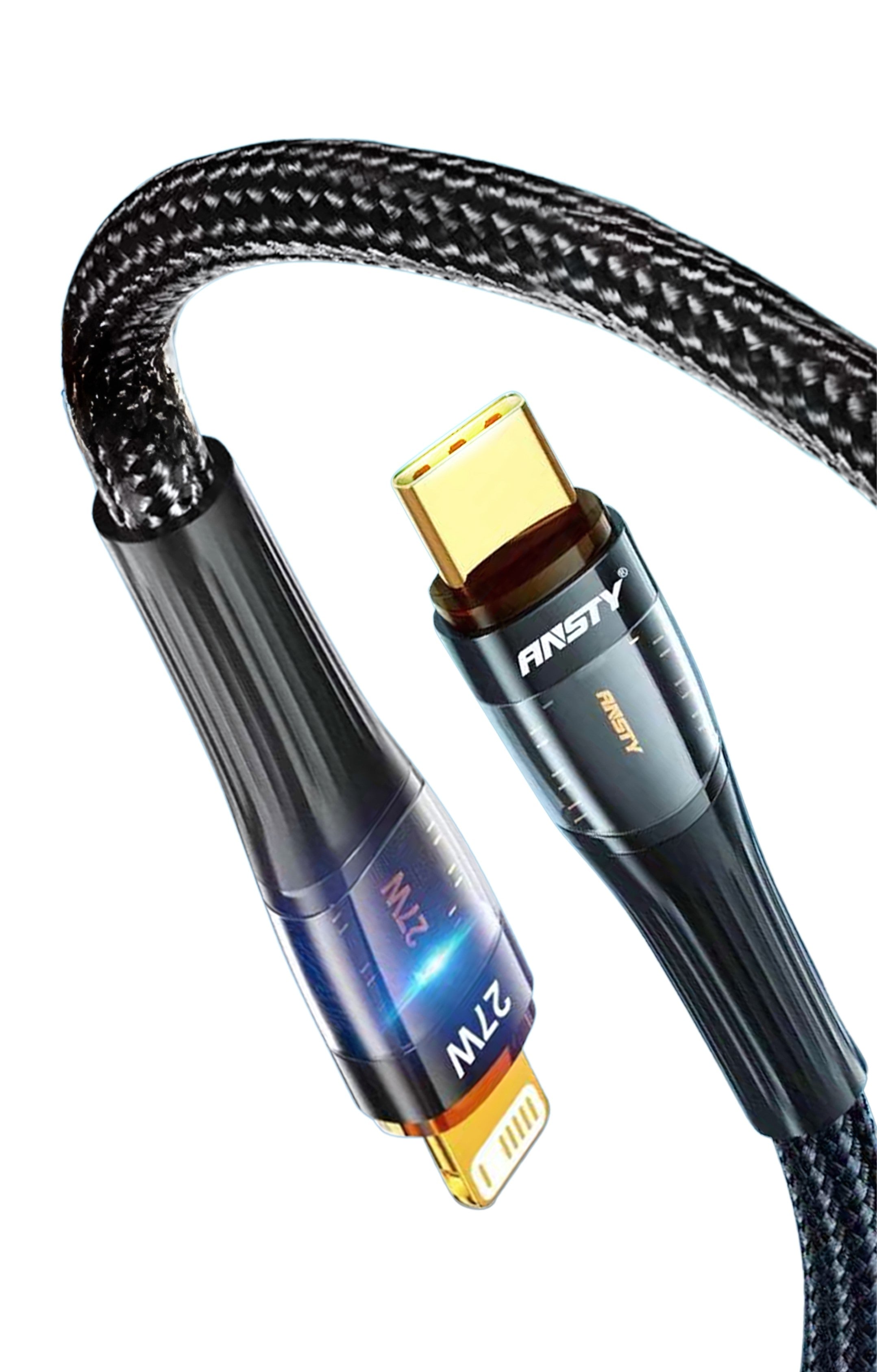27W Fast Charging LED Type-C to Lightning Cable S-053-PI