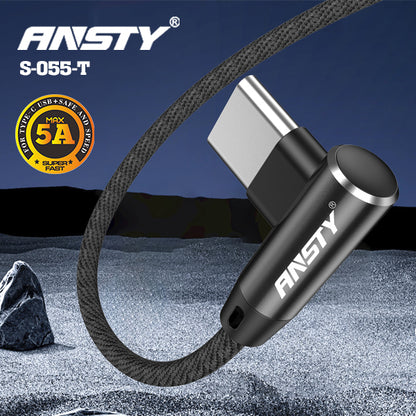 5A Double Type-C Cable 90° Angle S-055-T