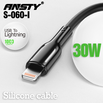 30W Silicone Cable (USB to Lightning) S-060-I