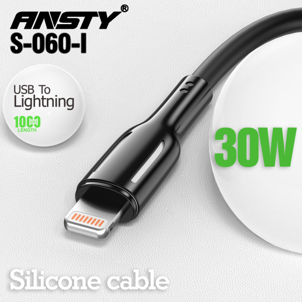 30W Silicone Cable (USB to Lightning) S-060-I