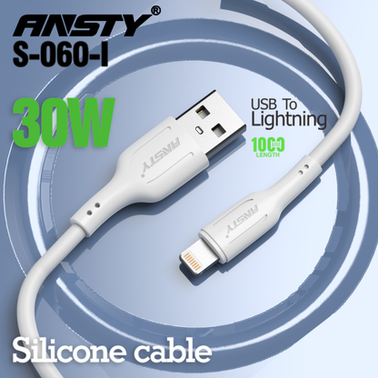30W Silicone Cable (USB to Lightning) S-060-I