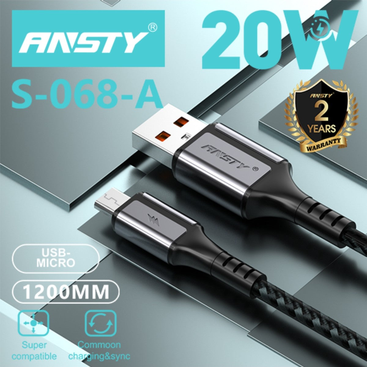 20W MICRO USB FAST CHARGING DATA CABLE S-068-A