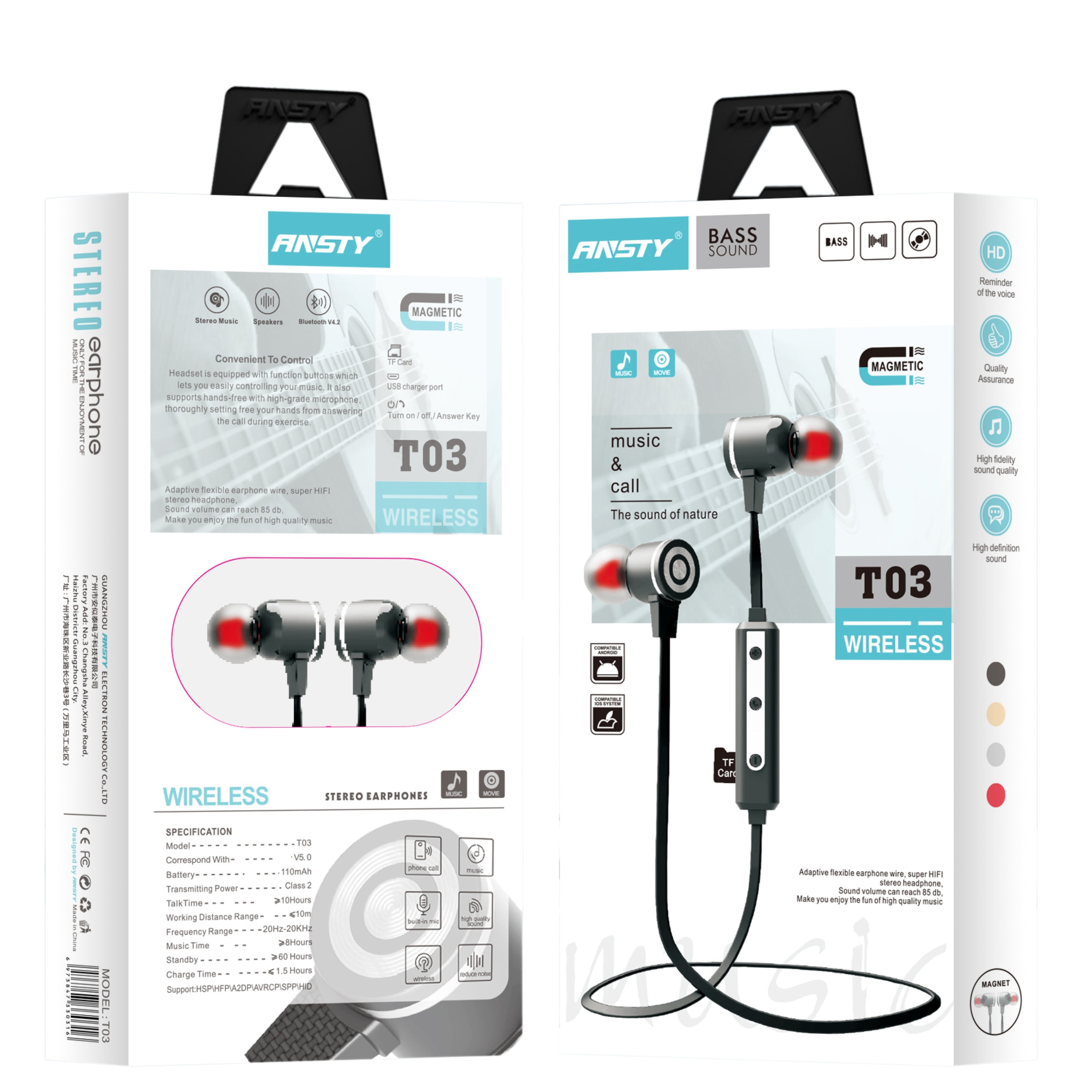 Magnet Wireless Sport Headset T-03
