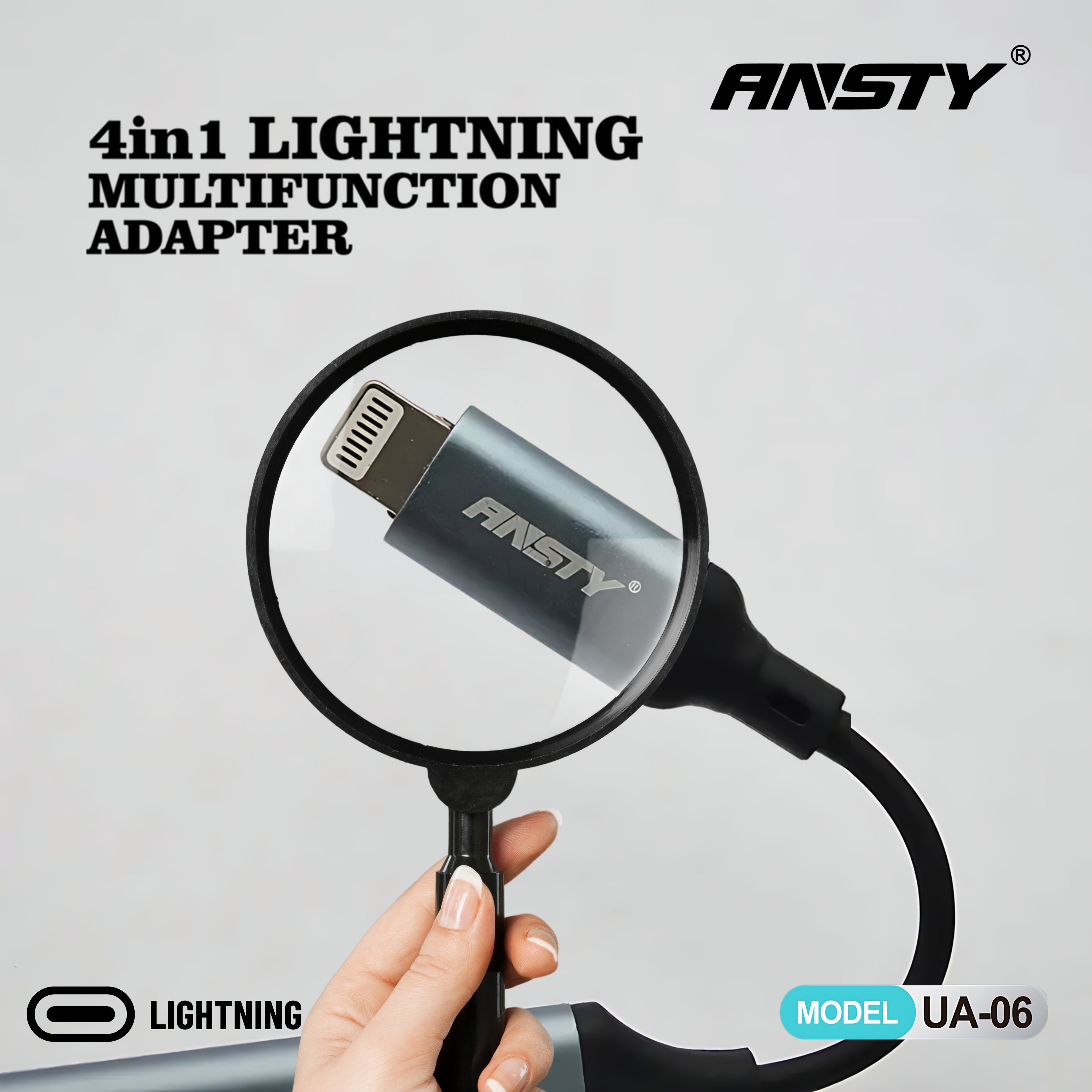 4-in-1 Lightning Multifunction Adapter UA-06 USB 3.0 | Dual USB | Aluminium Body