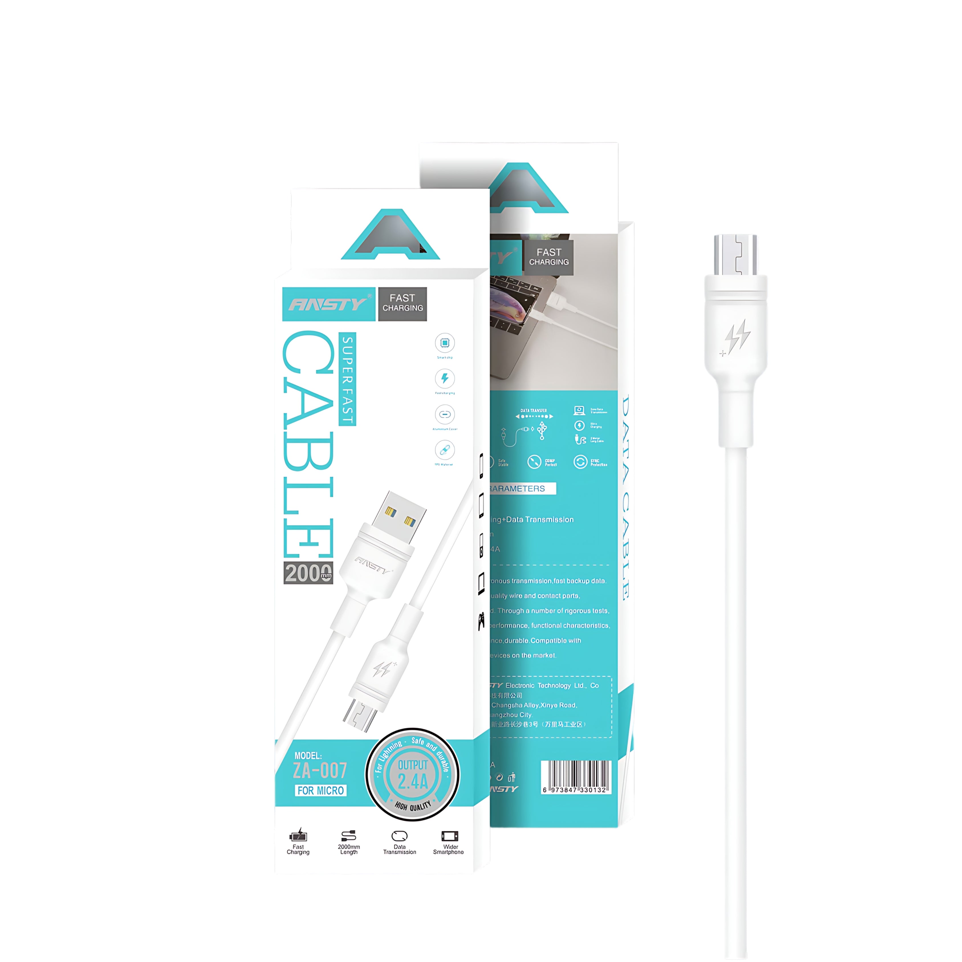 2M Micro USB Super Fast Charging Cable ZA-007