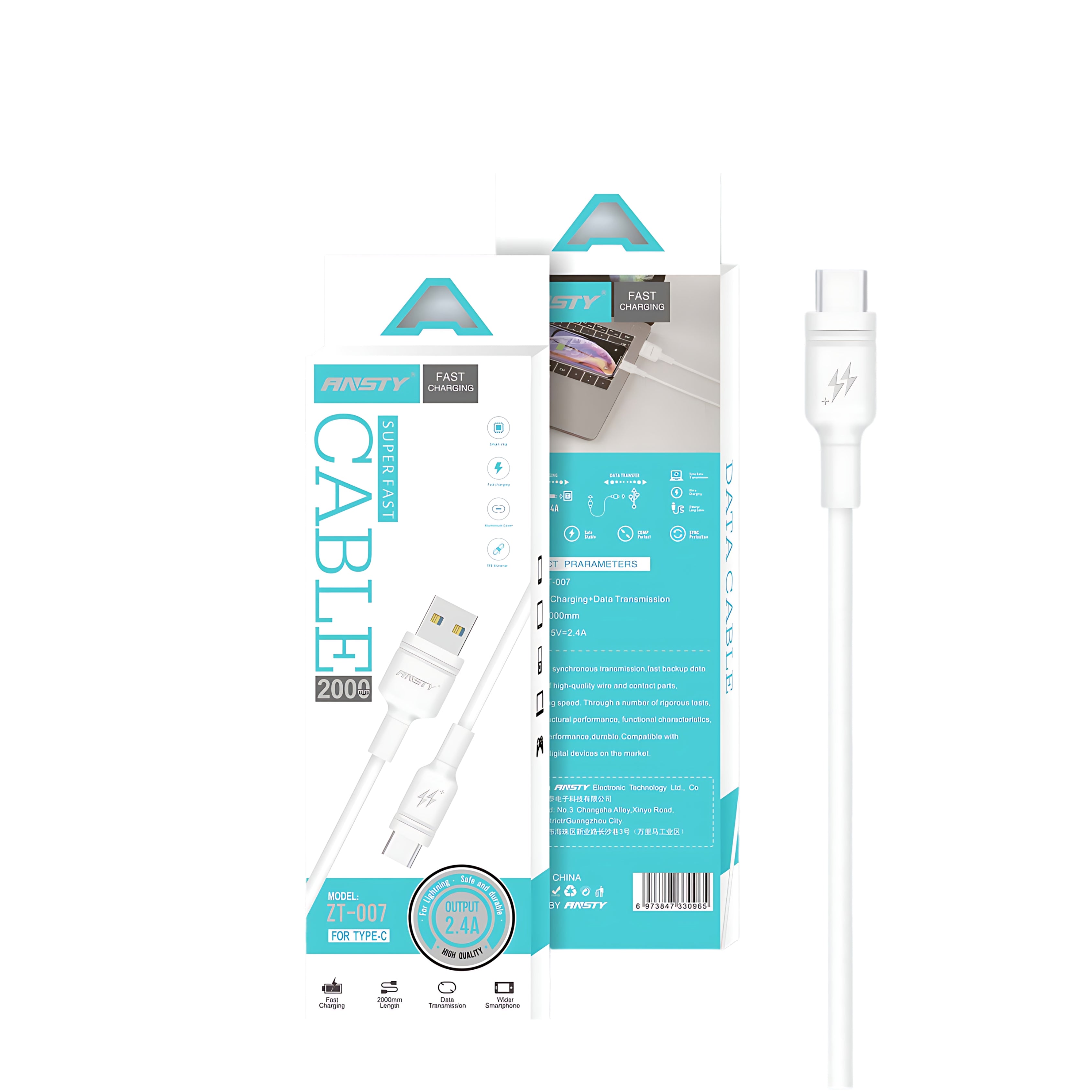 2M  Type-C Super Fast Charging Cable ZT-007