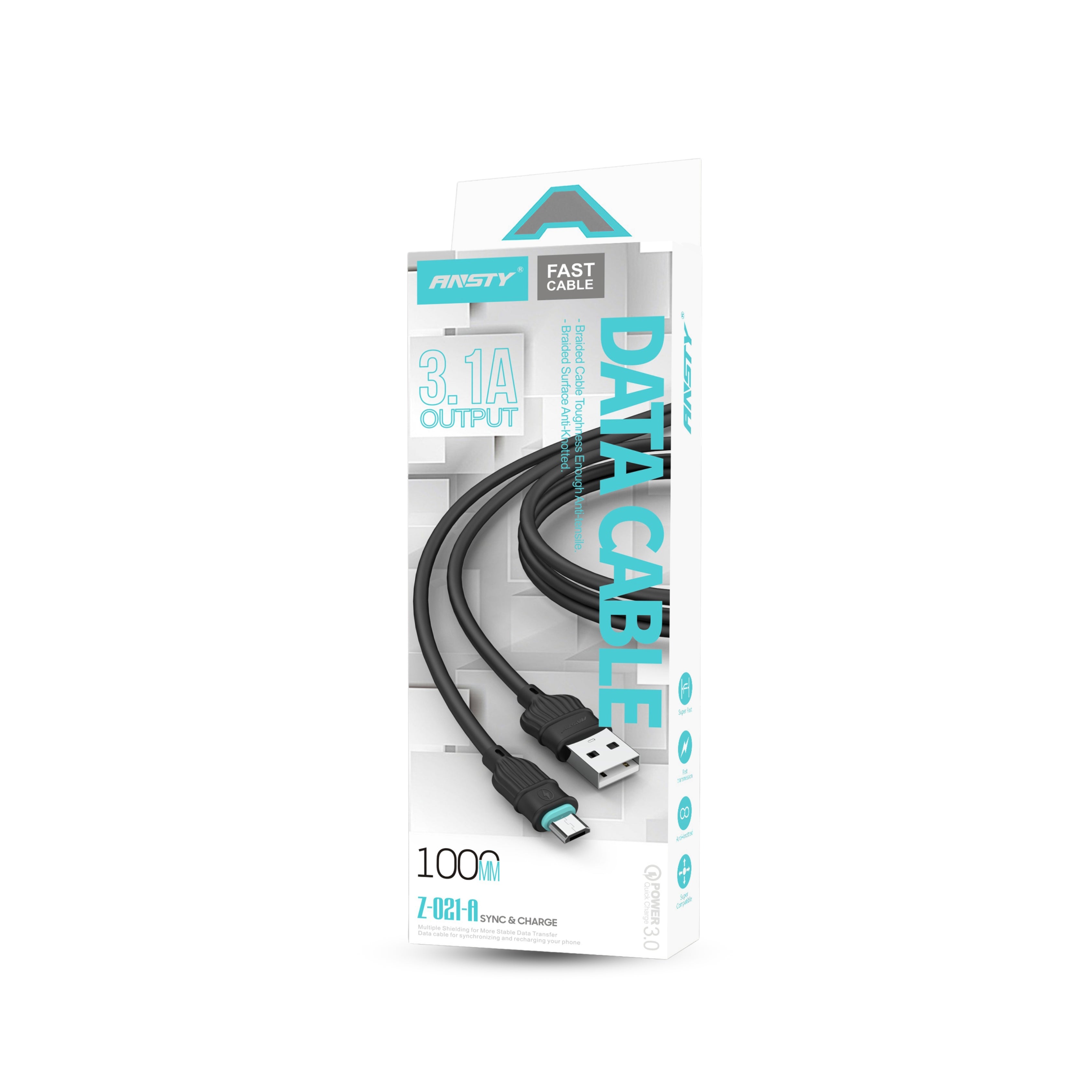 3.1A Braided Micro USB Data Cable Z-021-A