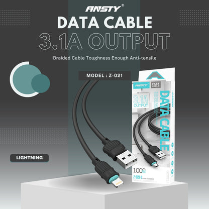3.1A Braided Lightning USB Data Cable Z-021-I