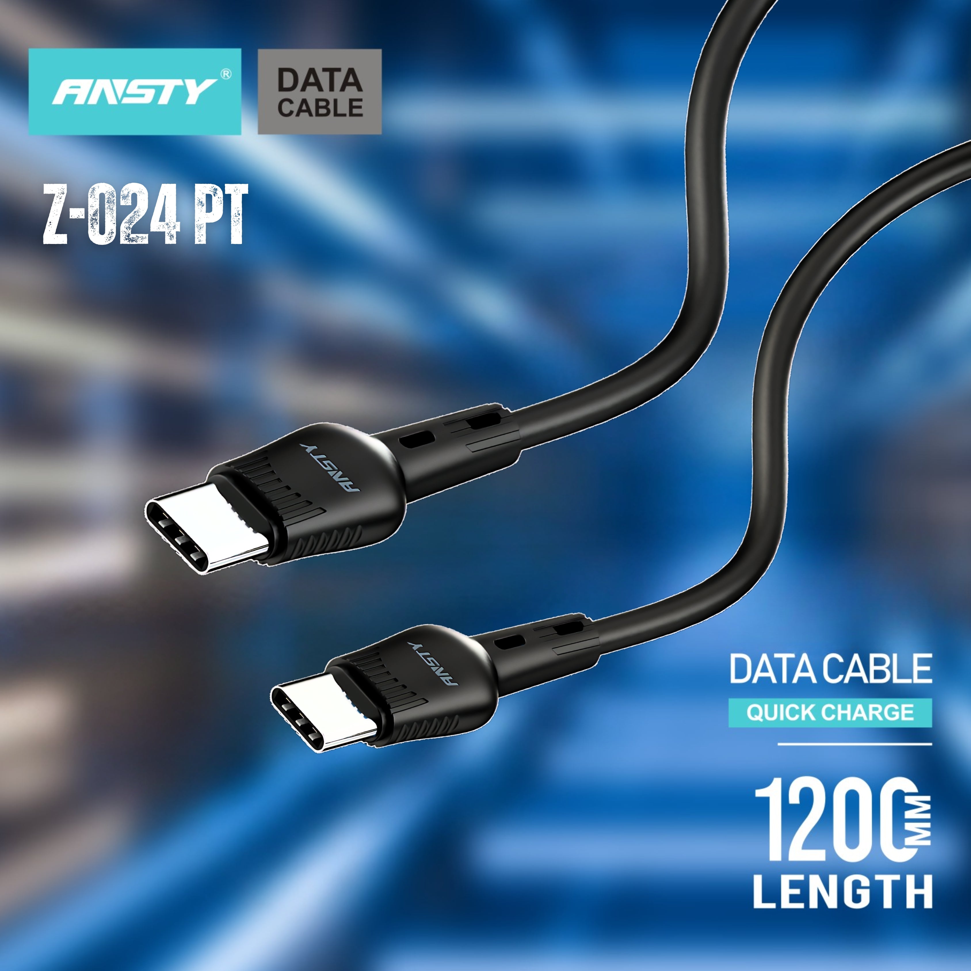 Type-C to Type-C 3.1A Fast Charging & Data Cable Z-024-PT