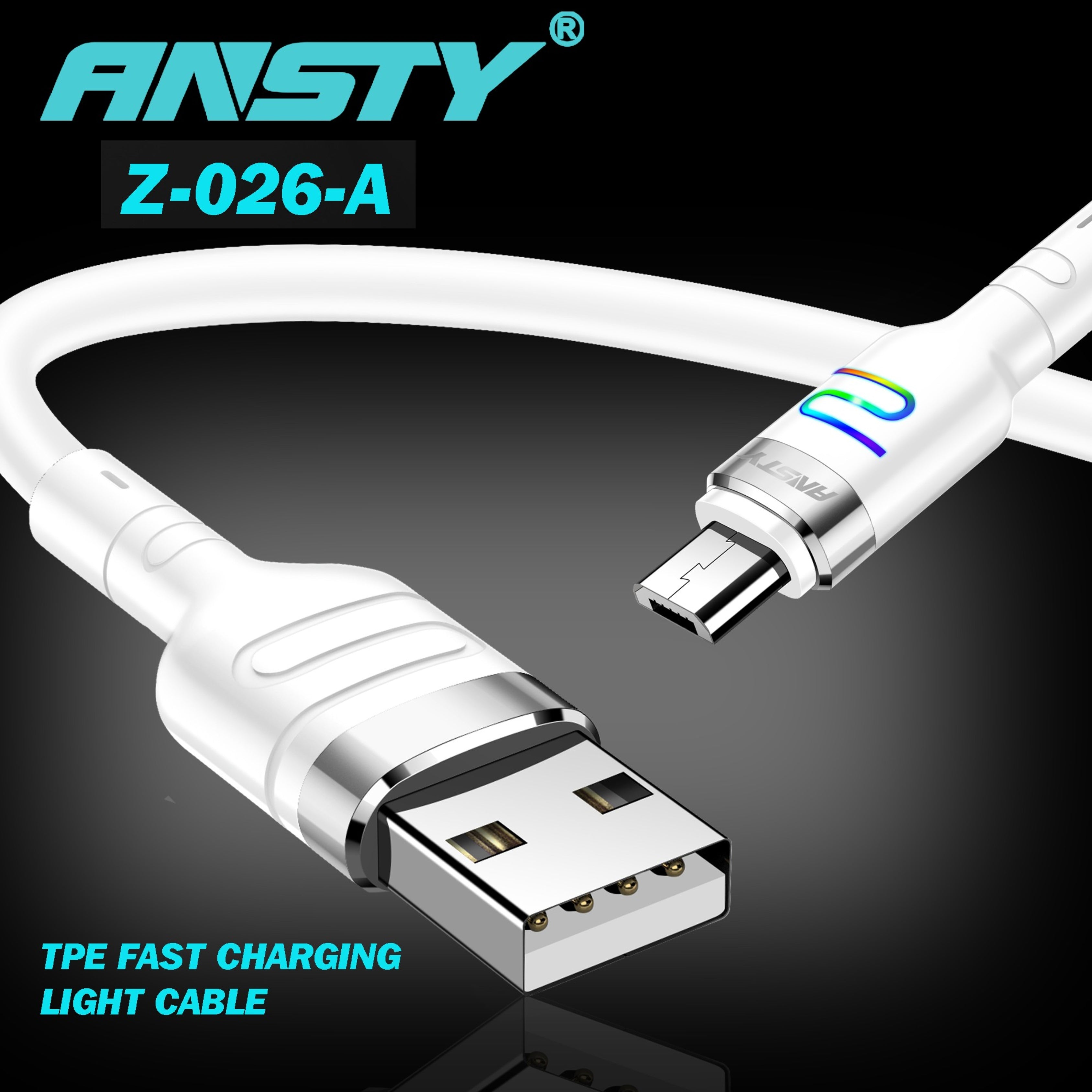 5A Micro USB Smart Fast Charging Cable with LED Light Z-026-A