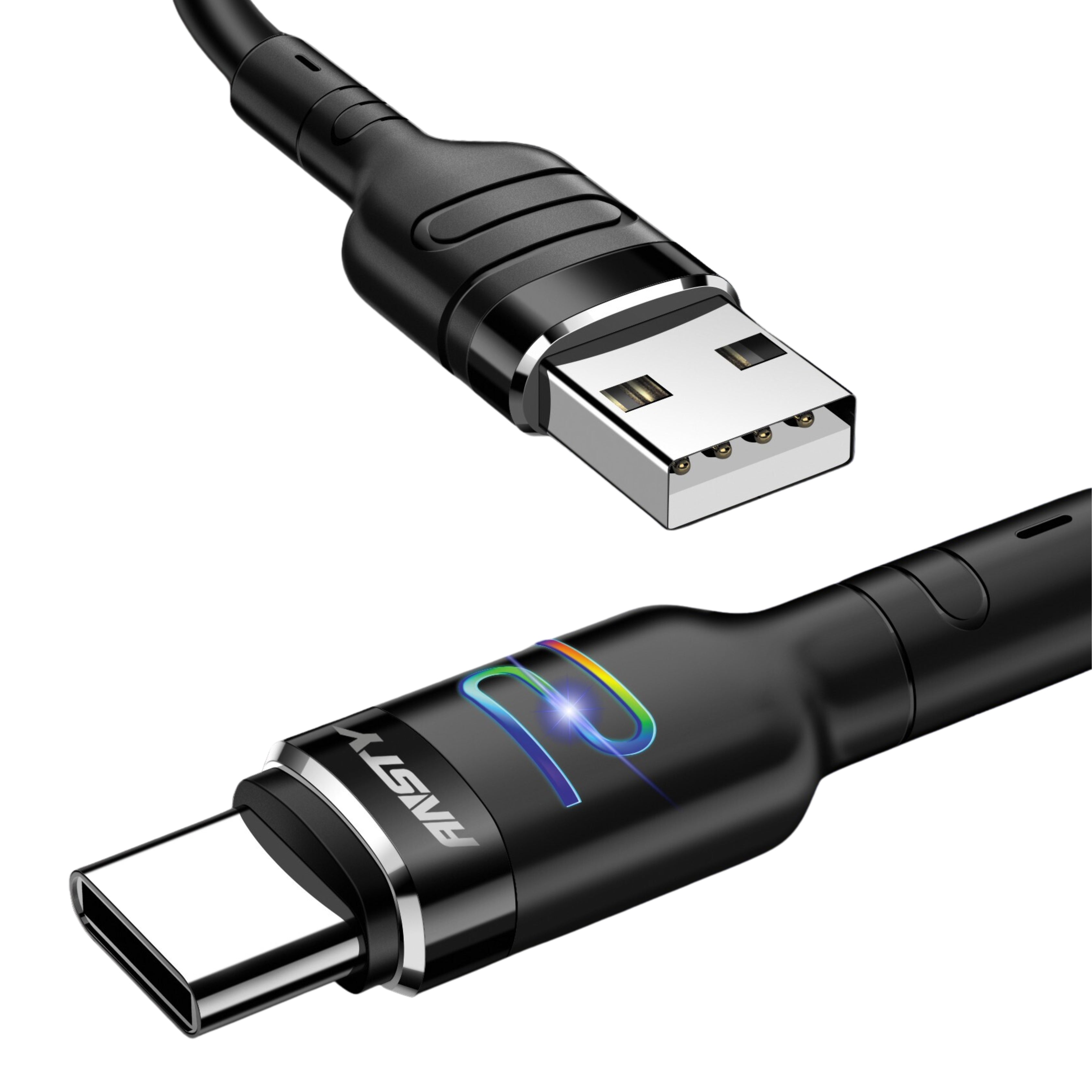 5A Type-C Smart Fast Charging Cable with LED Light Z-026-T