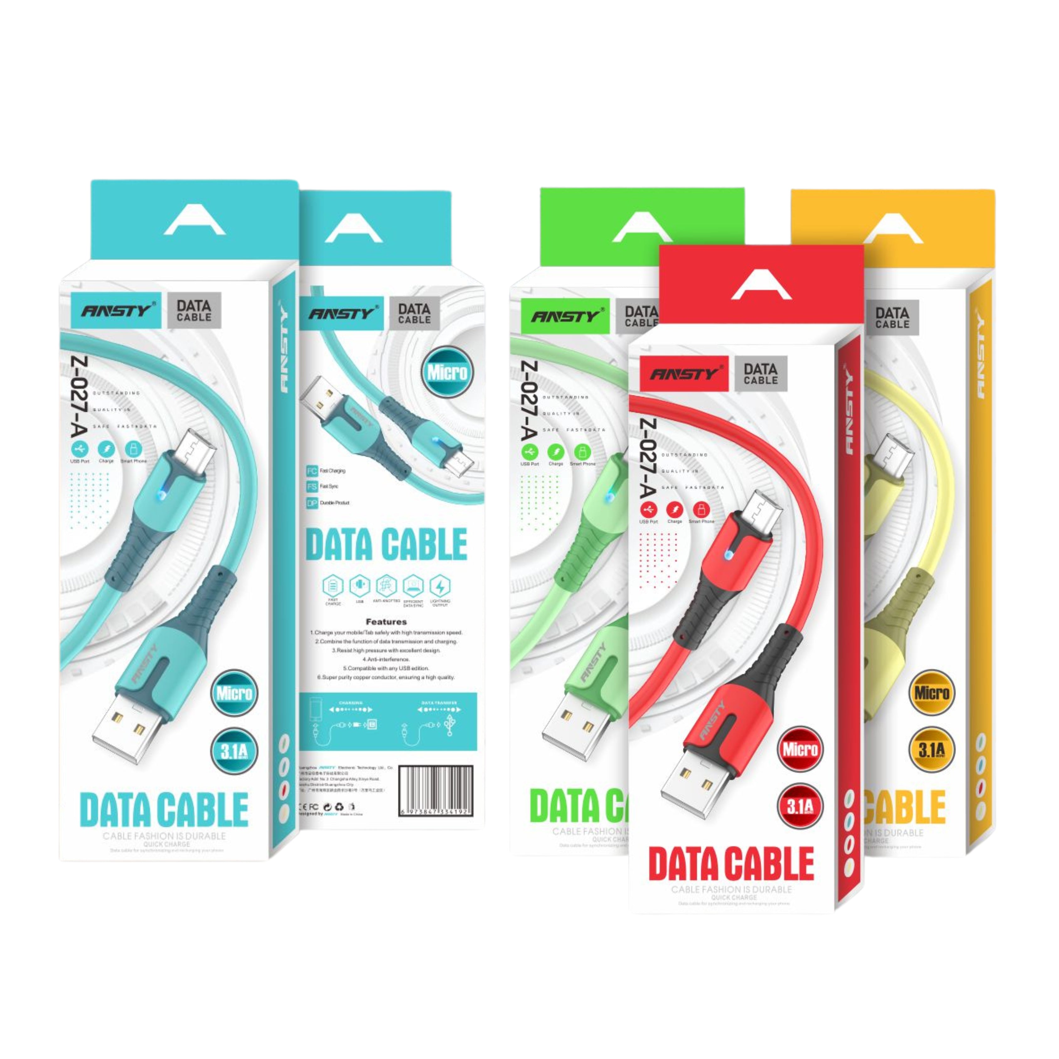 3.1A Stylish Micro USB Data Cable Z-027-A